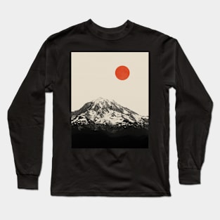 Red moon Minimal landscape 7 Long Sleeve T-Shirt